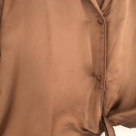 Wilfred Satin Tie Front Blouse Size Small - Picture 3 of 5